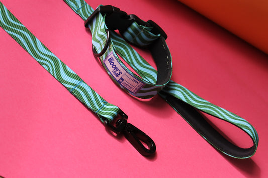 PACK - Correa y collar perro Copacabana Wave