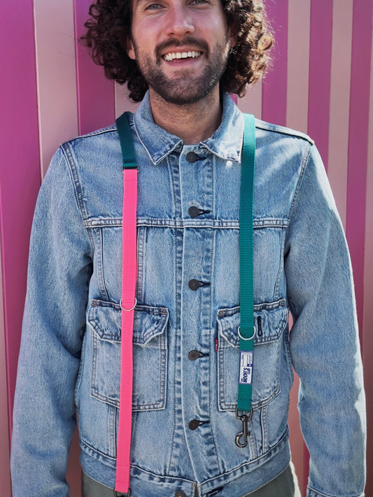 Correa multiposición ROSA Y AGUAMARINA