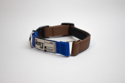 Collar para perro marrón y azul