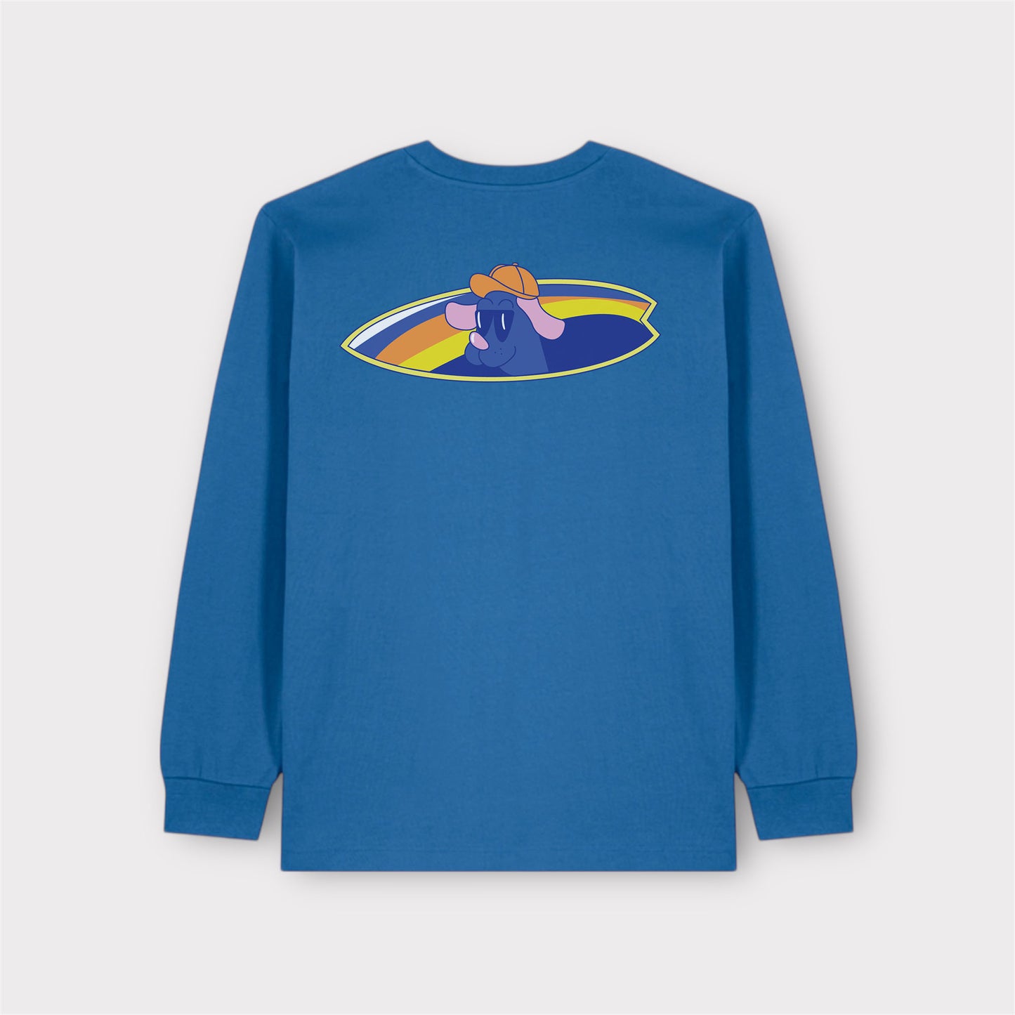 Camiseta de manga larga azul - Surfing Woofi