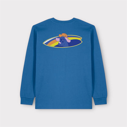 Camiseta de manga larga azul - Surfing Woofi